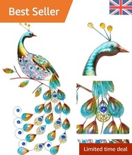 81cm Colorful Metal Peacock