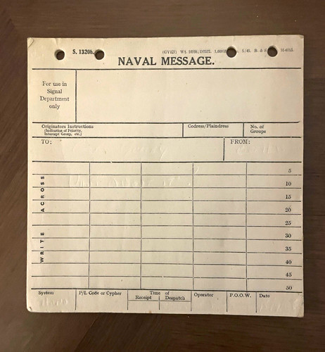 Vintage navy naval message - vintage,