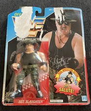 WWF Hasbro Sgt Slaughter Figure & Card/Bubble Series 3
