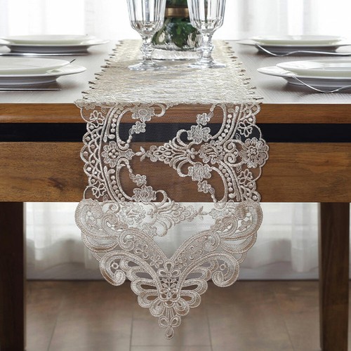 Antique table runner - runner, lace