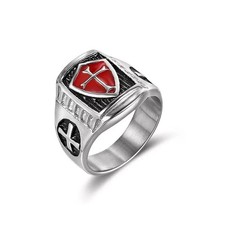 Templar Ring Silver Stainless