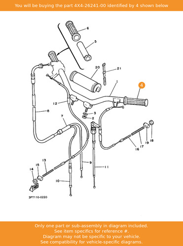Yamaha grip 4x4 - yamaha, oem