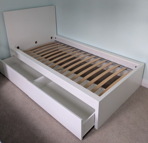 Ikea malm bed frame - bed, with
