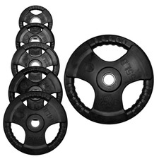 EXERSCI 2" Tri-Grip Rubber Coated Weight Plate 100KG SET, 2.5 - 20KG