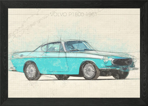 Volvo p1800 1961 - volvo, framed