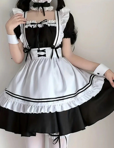Black white maid - black/white, dress