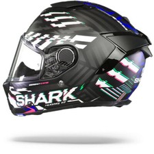 SHARK SPARTAN GT E-BRAKE KBA MATT BLACK WHITE FULL FACE MOTORCYCLE HELMETS