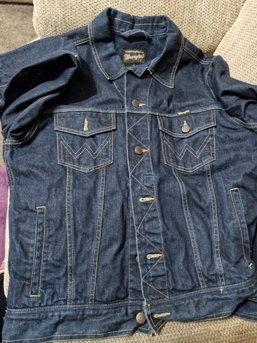 Wrangler dark denim jacket - denim,