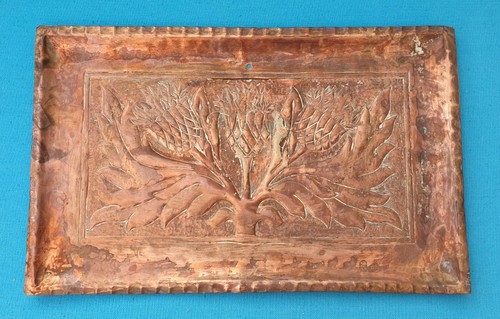 Antique copper tray - copper, plaque