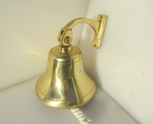 Large brass wall bell - bell, ship