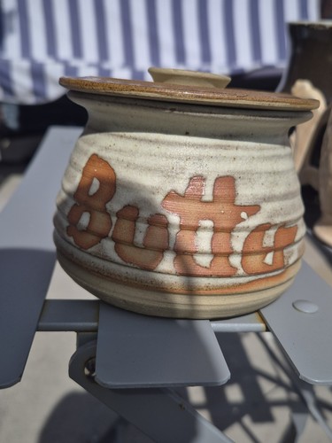 Vintage studio pottery butter - studio,