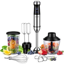Hand Blender 1200W Stick Blender 6 in 1 Chopper Whisk Turbo SHARDOR