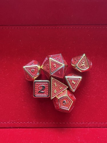 7pc polyhedral metal - polyhedral, dice