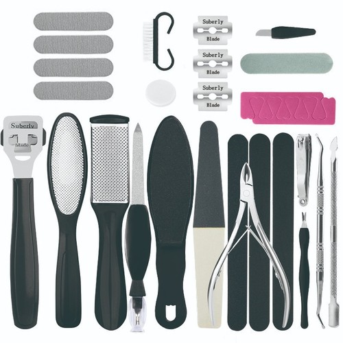 Stainless steel foot care kit - steel,