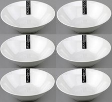 6 x White 7 Inch Coupe Porcelain Dinner Serving Bowls Soup Pasta Salad Side Dish