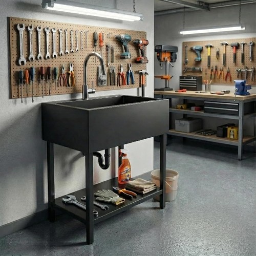 Freestanding black utility - freestanding,