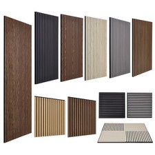 Acoustic Slat Wall Panel Wooden Slatted 3D Acoustic Wall Cladding Panels 4 Sizes