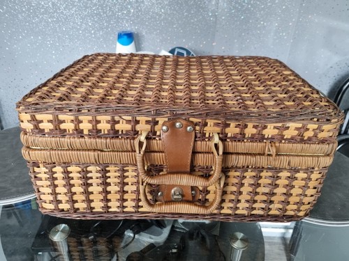 Vintage rectangular wicker and - rectangular,