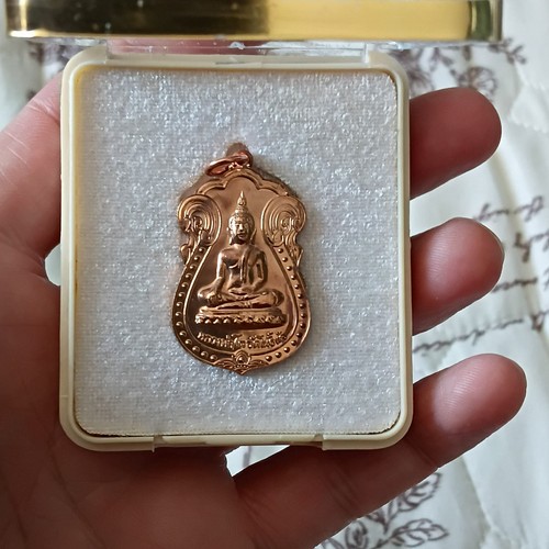 Thai buddha copper amulet - thai,