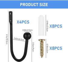 Metal Curtain Holdbacks, 4 Pcs