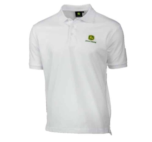 Genuine john deere white polo - deere,