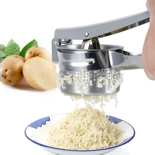 Stainless steel potato ricer - steel,