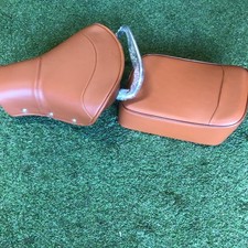 Vespa VLB VBB Sprint Single Saddle Front Seat and Buddy Pad in Tan 005321