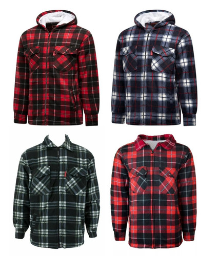 Men check sherpa lumberjack - men's,