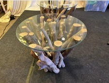 Driftwood Coffee Table. 36 Cm x 50 Cm Glass Top. Handcrafted. Great Quality