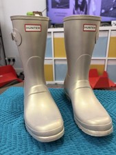Hunter - Original Classic Wellington Boots - Pale Golden - UK9