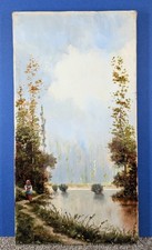 Antique Original Oil Painting - Continental School (?Dutch-  c. 1900) 12" x 6½"