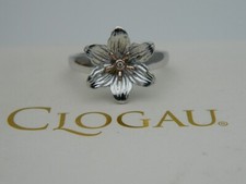 Welsh Clogau Sterling Silver & 9ct Rose Gold Lady Snowdon Diamond Ring size K