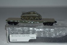 N Scale Ken Ray Models United States Army 40' Flat Car with M4 Sherman C37579
