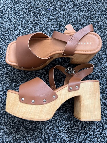 Topshop uk5 tan genuine - uk5,