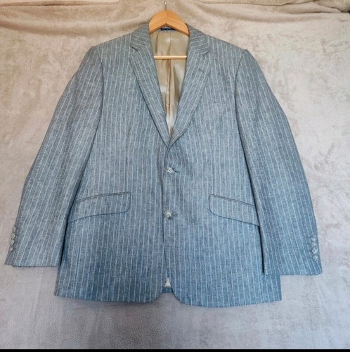 Magee linen blend - linen, pinstripe