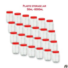 Clear Plastic Storage Jar