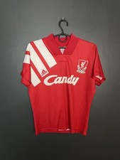 LIVERPOOL 1991/1992 HOME FOOTBALL SHIRT ADIDAS VINTAGE JERSEY SIZE 30/32 BOYS