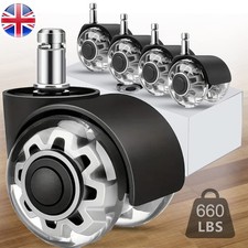 Pack of 5 Office Chair Polyurethane Wheels Casters Replacement for Home Office