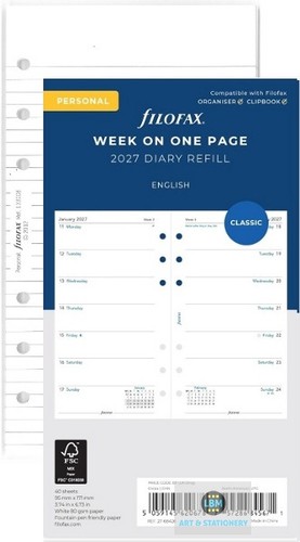 Filofax 2027 personal diary - personal,