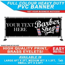 Barber Shop Custom Personalised Text Turkish Hair Salon PVC Outdoor Banner Sign