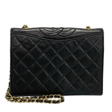 Auth CHANEL Matelasse - Black