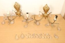 Pair of Vintage Brass 2 Arm