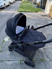 iCandy Orange Pushchair & Carrycot Base Pack Travel System, Carbon Black