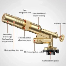 Butane Gas Blow Torch Burner Welding Auto Ignition Soldering BBQ Flame Thrower