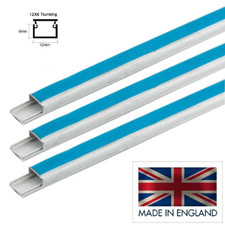 12 x 8mm Mini Trunking TV Cable Tidy Management PVC Wire Cover Hide White