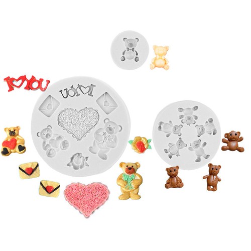Cute bear silicone - cute, fondant