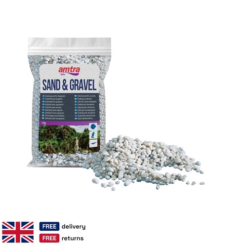 White aquarium gravel natural - white,