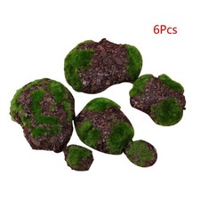 6Piece Artificial Moss Rocks