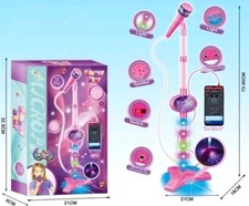 New Kids Karaoke Musical Microphone Adjustable Stand Music Player Singing Toy