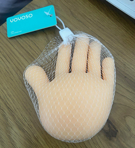 Silicone stress relief hand